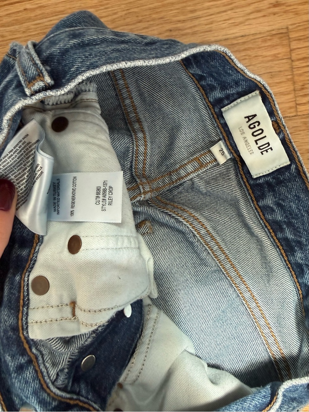 Agolde Riley High Rise Straight Crop Jeans - Sphere - Picture 3 of 3